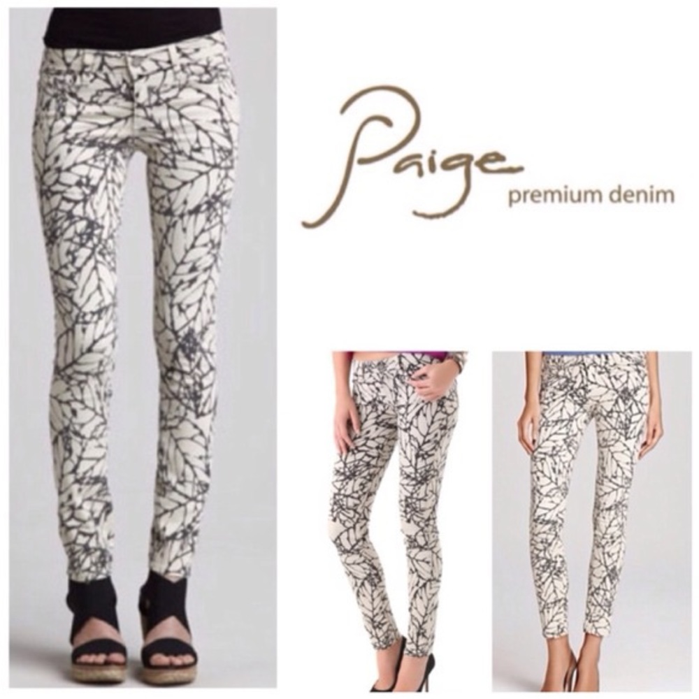 Paige denim Skyline skinny print jeans